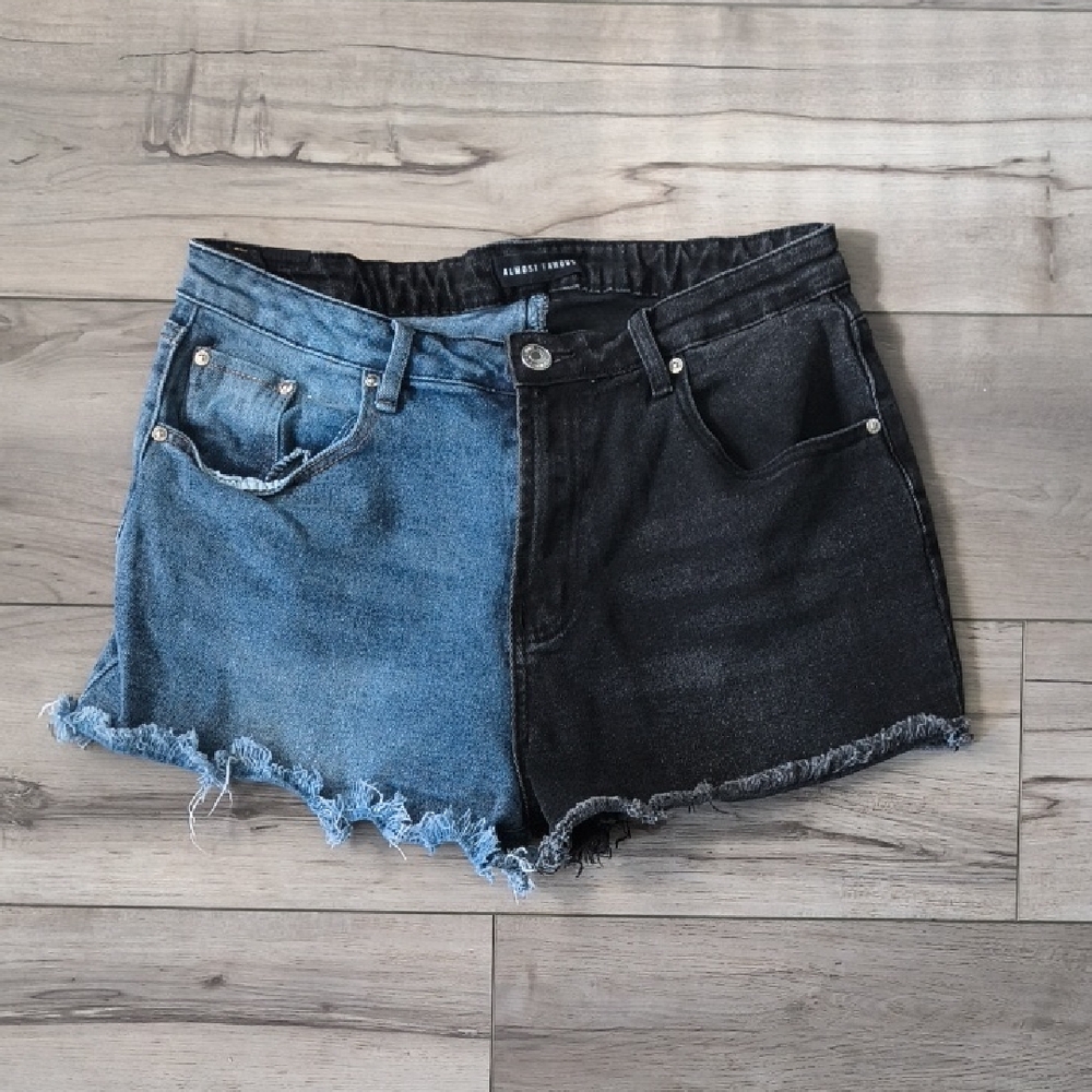 NWOT Two-Tone Denim Shorts